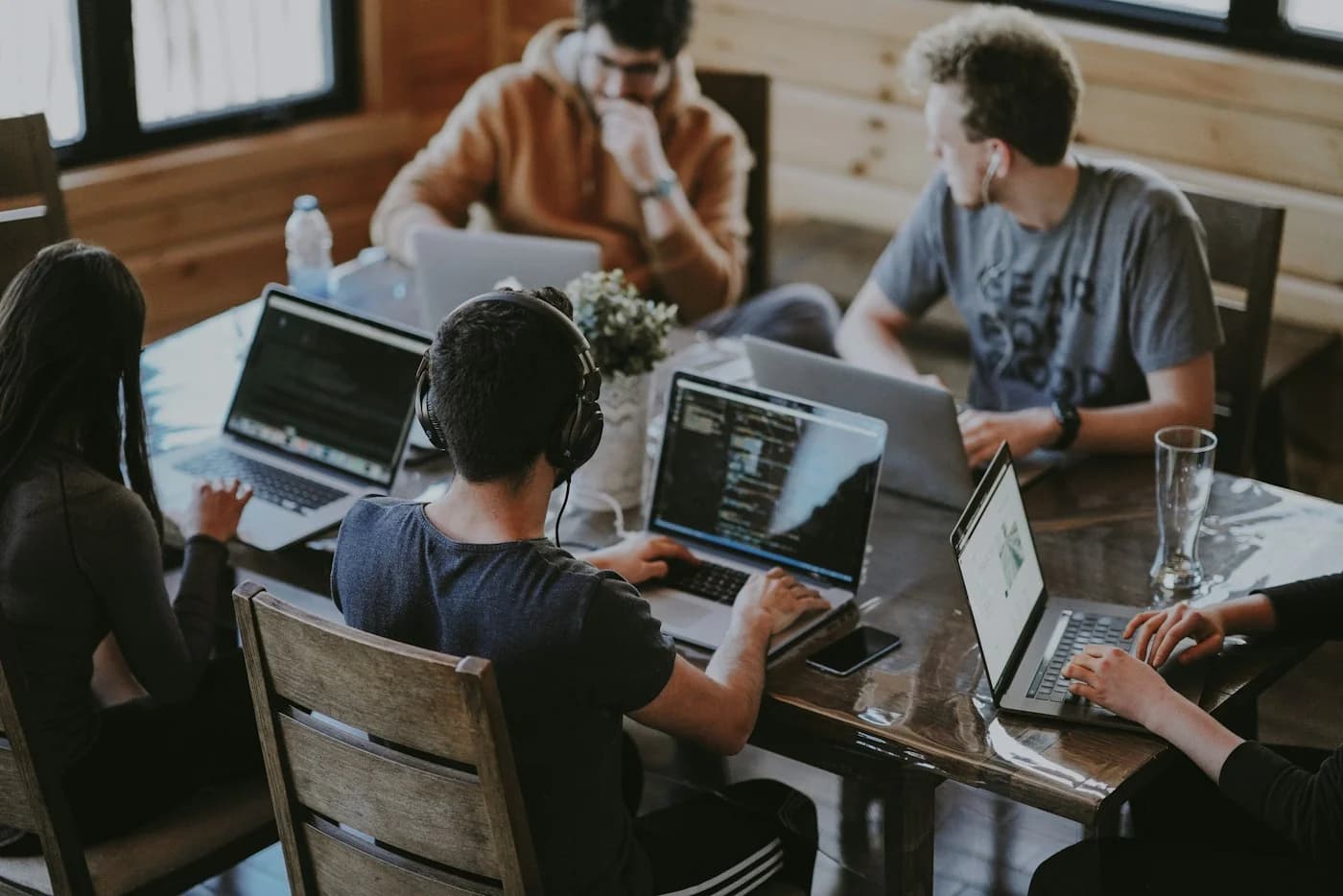 A creative team working together